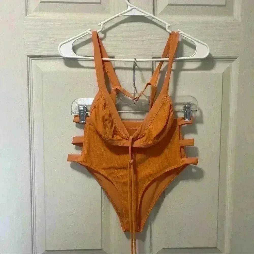 Tularosa Women's Orange Two Piece Bikini Sz M - Picture 1 of 5